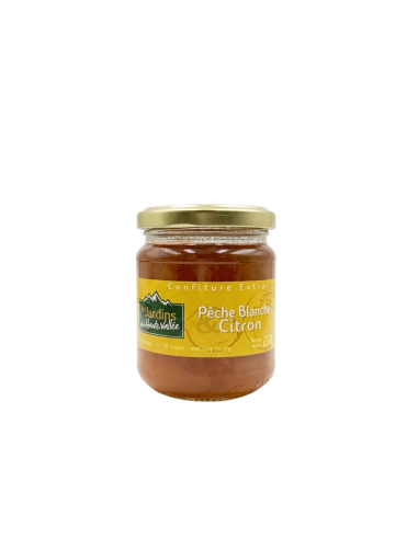 Confiture Pêche blanche Citron - 230g -