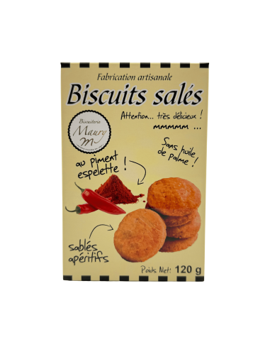Biscuit apéro Piment d'espelette - 120g - Maury