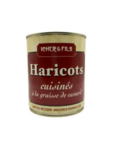 Haricots cuisinés à la graisse de Canard - 840g - Icher &...