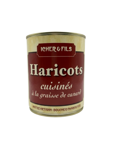 Haricots cuisinés à la graisse de Canard - 840g...